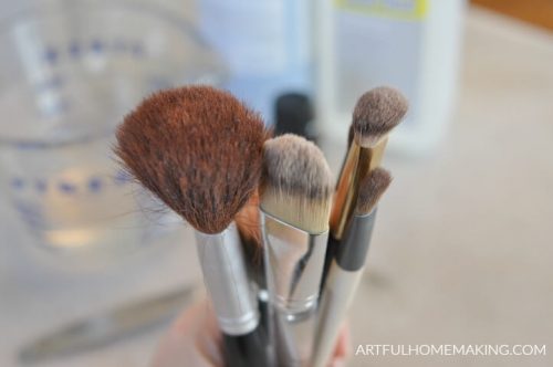 homemade natural makeup brush cleaner