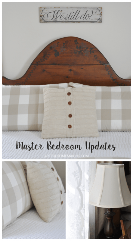 Simple changes to update the master bedroom!