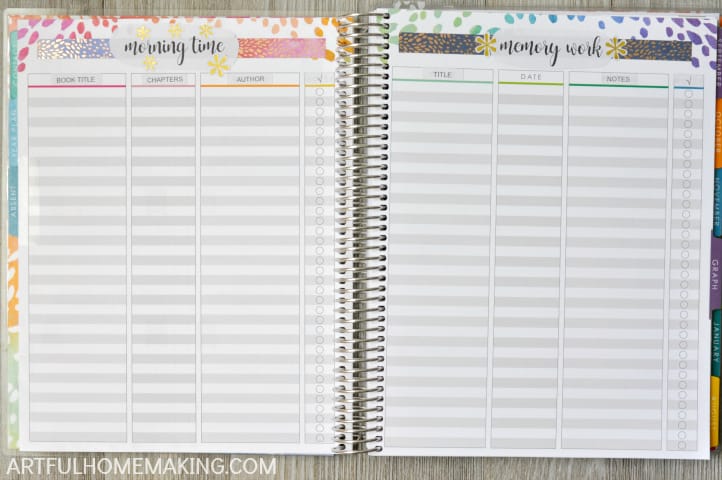 homeschool morning time planner