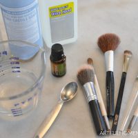 homemade natural makeup brush cleaner