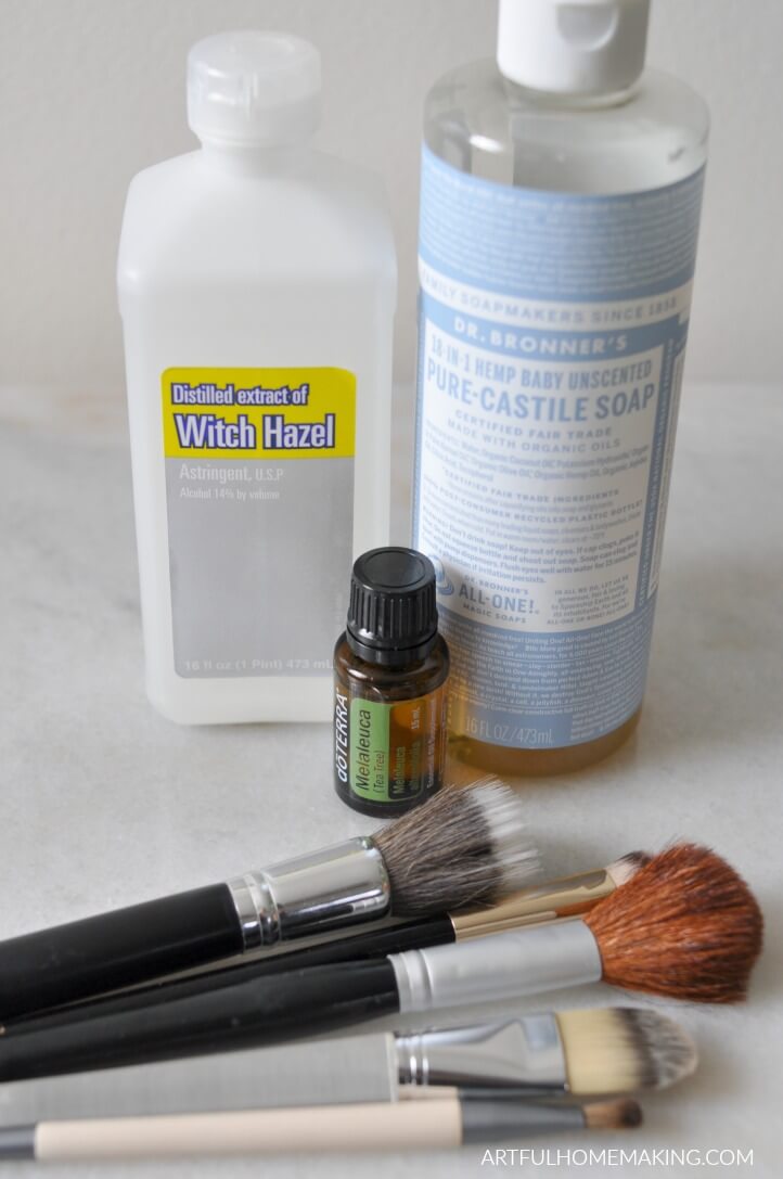 Homemade Natural Makeup Brush Cleaner - Artful Homemaking