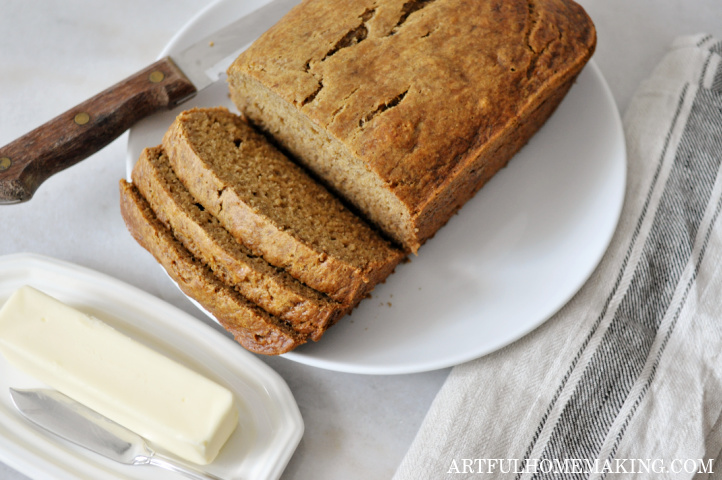 Healthy Banana Bread Sweetened with Honey