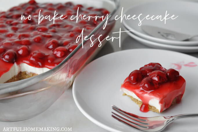 No Bake Cherry Cheesecake Dessert (9 x 13 pan) Artful Homemaking