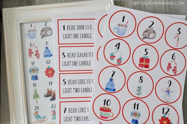 no-stress advent calendar printables