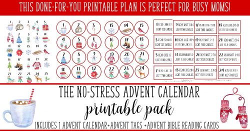 Take some of the stress out of Christmas with this printable Advent plan!