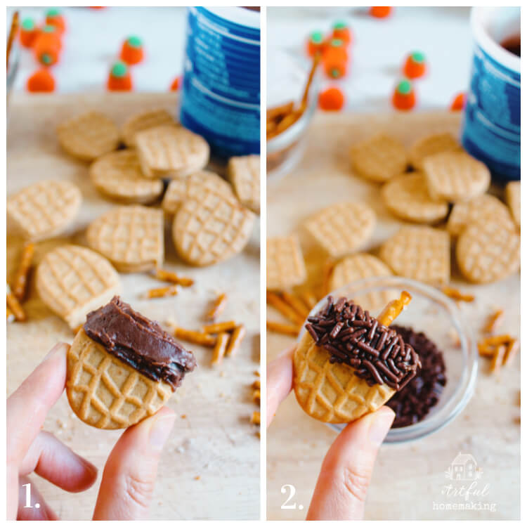 how to make nutter butter acorns