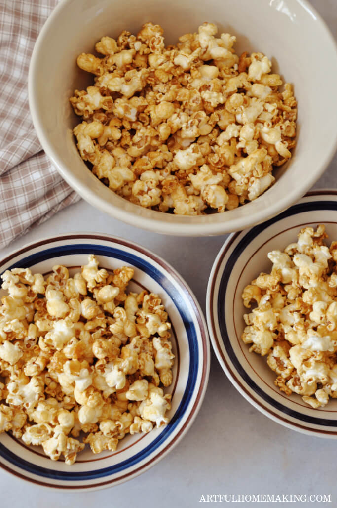 oven baked healthy honey caramel corn recipe