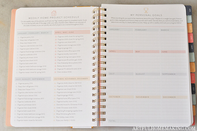 home planner checklist page