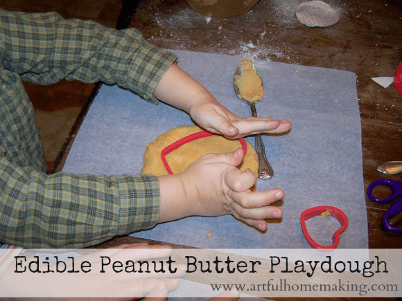 edible peanut butter playdough