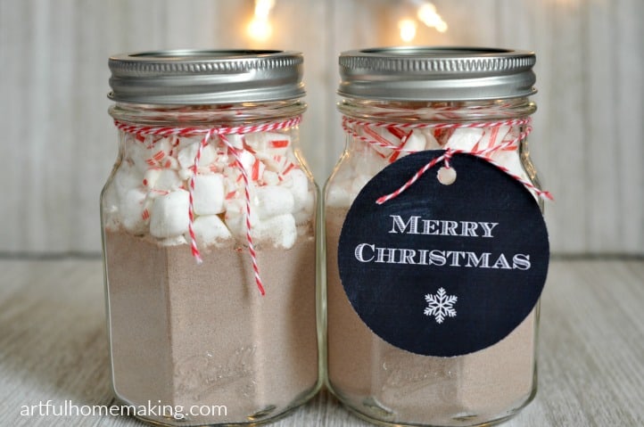 Peppermint Hot Cocoa Gift Jars