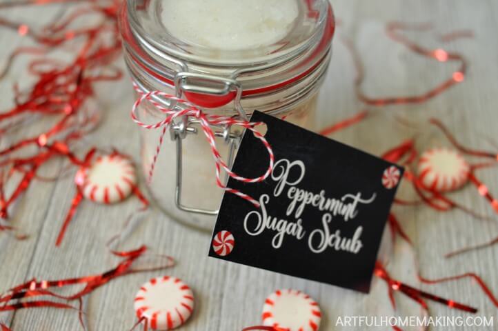 Peppermint Sugar Scrub + Free Printable Gift Tags