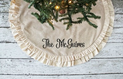 farmhouse style christmas tree skirt