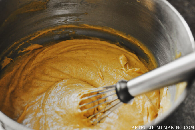 batter in mixer bowl