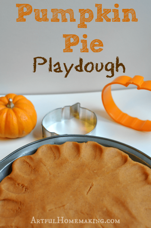 This pumpkin pie playdough recipe is the perfect fall sensory activity for kids!