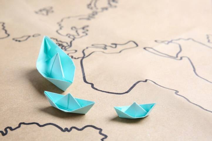 origami boats rainy day activity