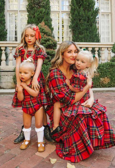 red plaid mommy and me dresses