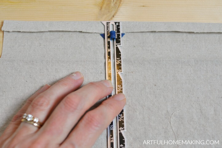 folding down edge for apron pockets