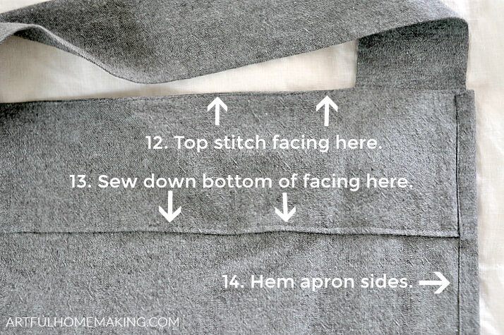 japanese linen pinafore apron sewing