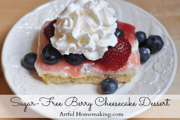 Sugar-Free Berry Cheesecake Dessert (THM-S)