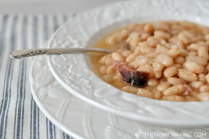 slow cooker beans and ham