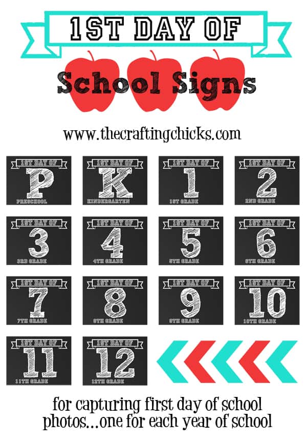 back to school chalkboard signs