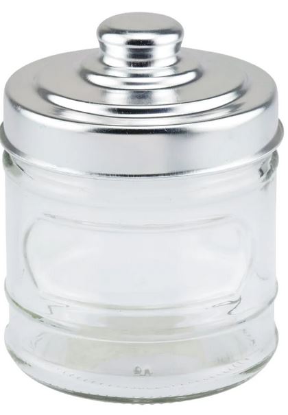 dollare store small glass storage jar with lid