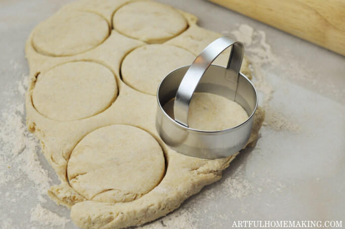 cutting out biscuits