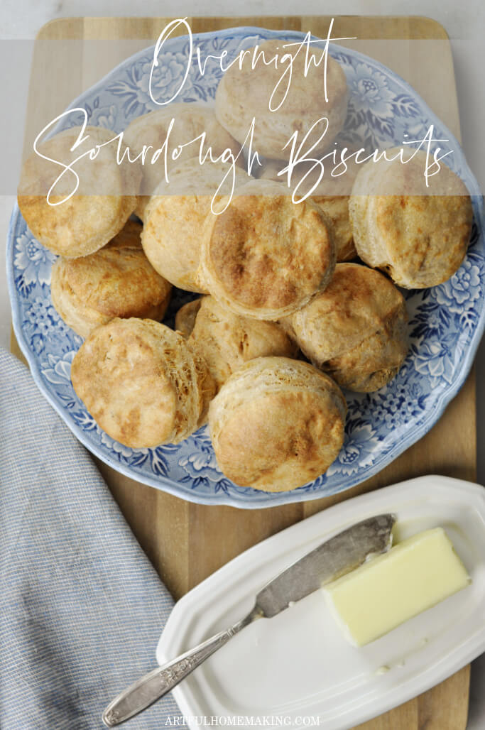 sourdough biscuits on a plate.