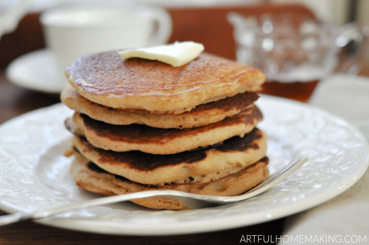 sourdough pancakes with butter