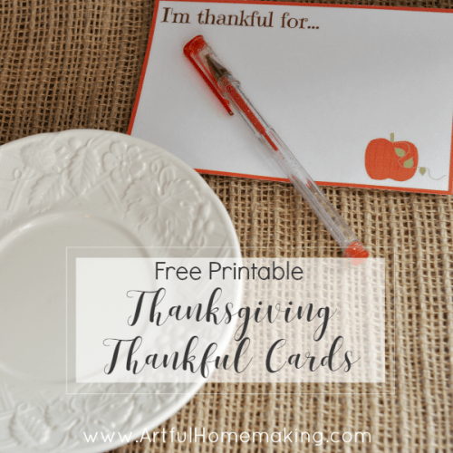 Thanksgiving Cards Free Printable - Artful Homemaking