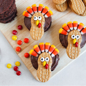 turkey brownies Thanksgiving dessert