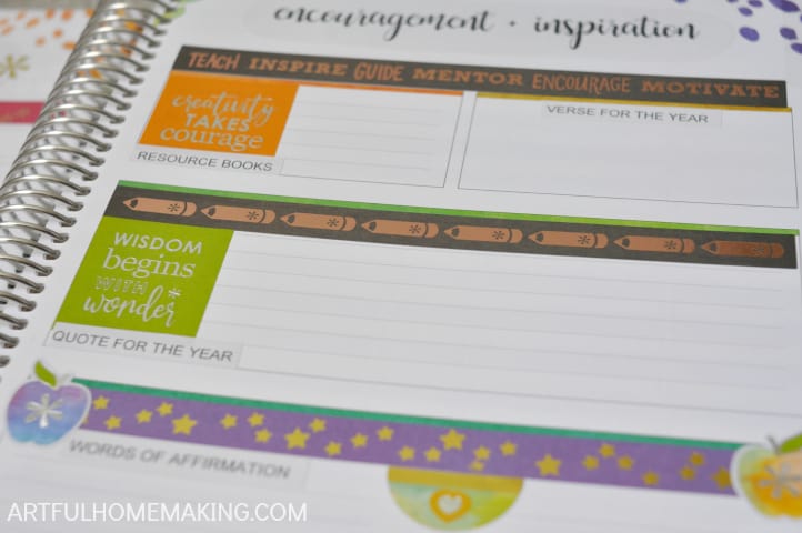 using the erin condren planner for homeschool