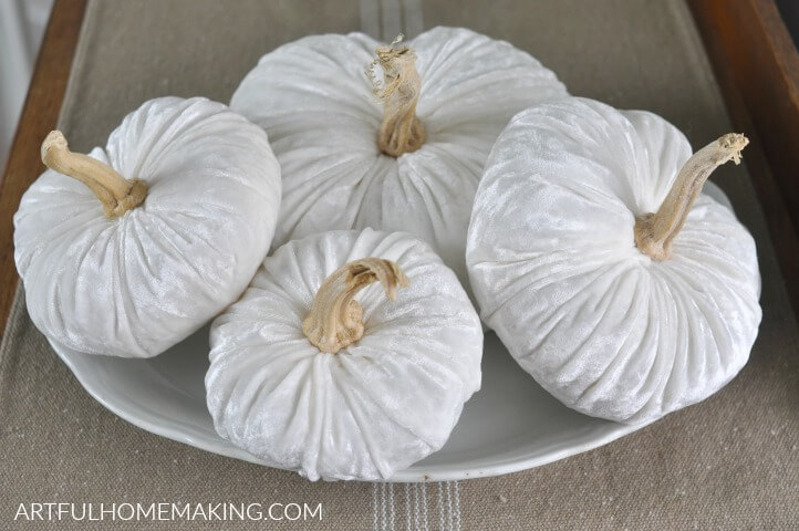 how to make velvet pumpkins