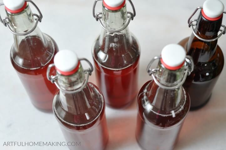 water kefir soda bottles