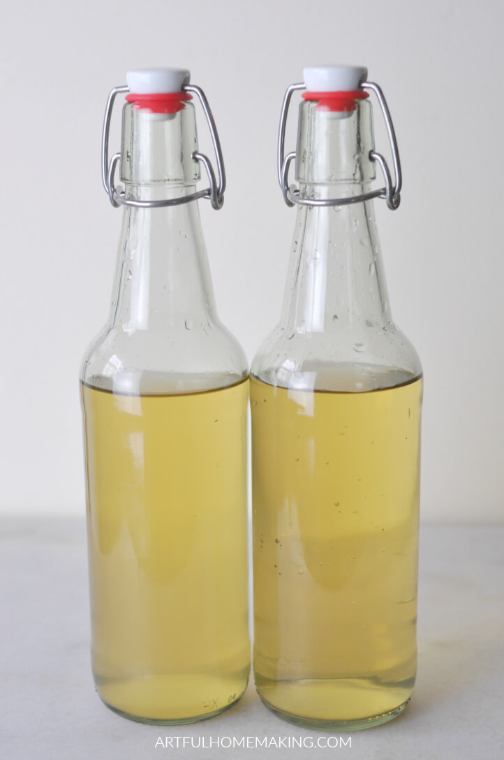 water kefir in bottles