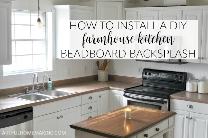 How To Install A Beadboard Kitchen Backsplash Artful Homemaking