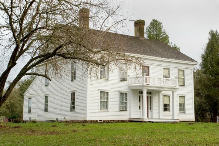 white farmhouse