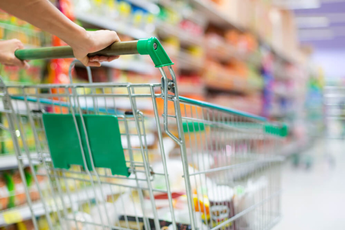 woman shopping at grocery store