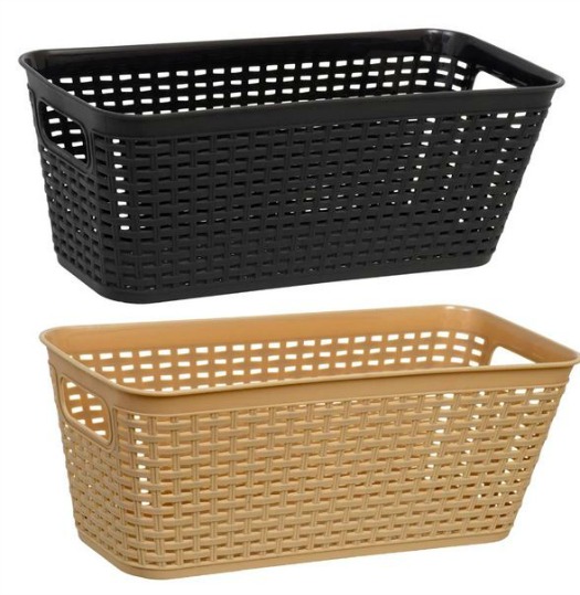 dollar store woven storage baskets